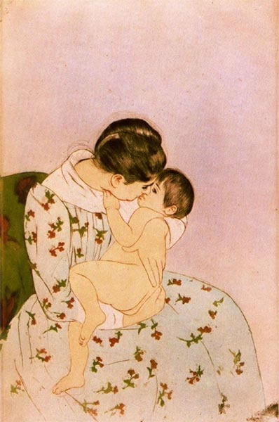 Quadre "Mother's Kiss" de Mary Cassat, 1891